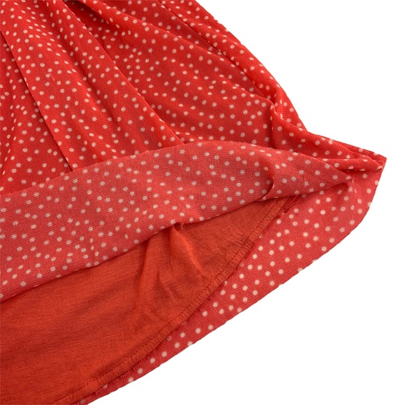 Anthropologie Postmark Orange Polka Dot Dress - Picture 5 of 7